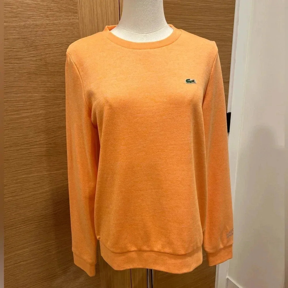 Lacoste Sport - Crewneck Sweatshirt Orange Size Italian 38/US 4 XS/Small Women’s - Picture 2 of 7